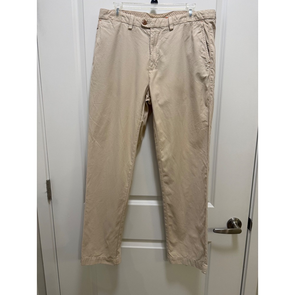 Tommy Bahama Boracay Chinos Men 33x30 Khaki Sand 100% Pima Cotton Straight Pants